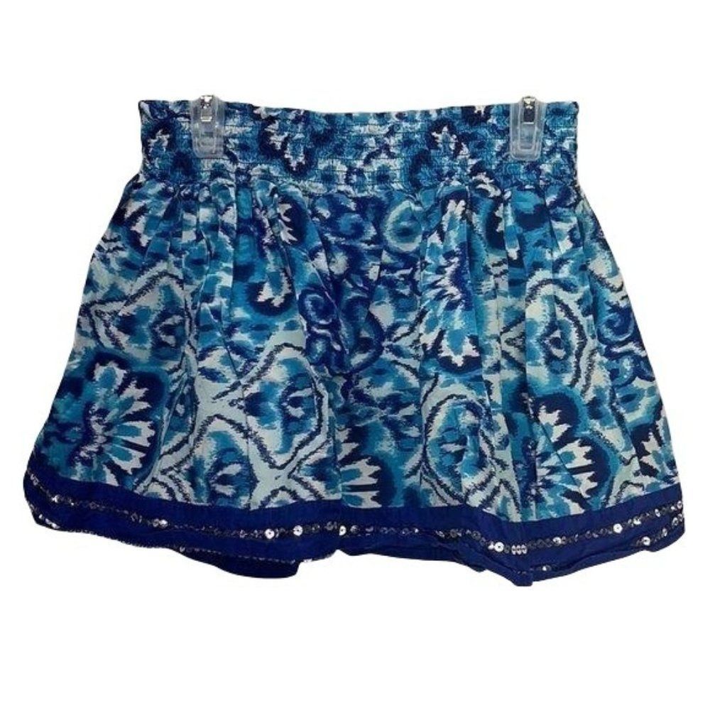 Children’s Place Girls Blue Abstract Print Skirt Size Large 10/12